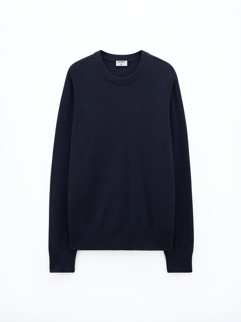 cotton merino sweater 28926 - Heren